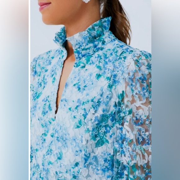 Tuckernuck Water's Edge Hydrangea Organza Palmerston Dress - Picture 4 of 8